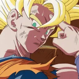 Goku prestes a se teletransportar